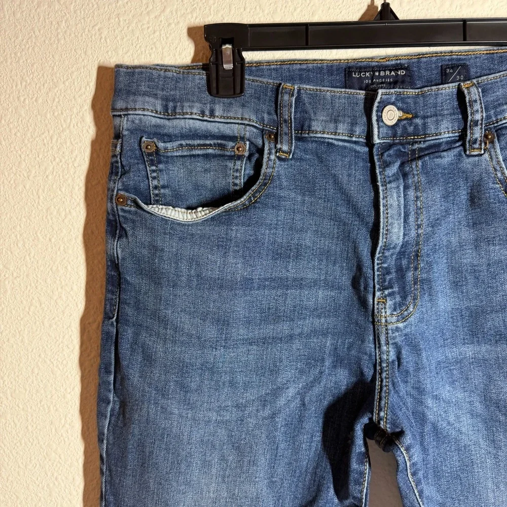 Lucky Brand Jeans Mens‎ 34x30 Blue Denim Medium Wash Pockets Streetwear Straight